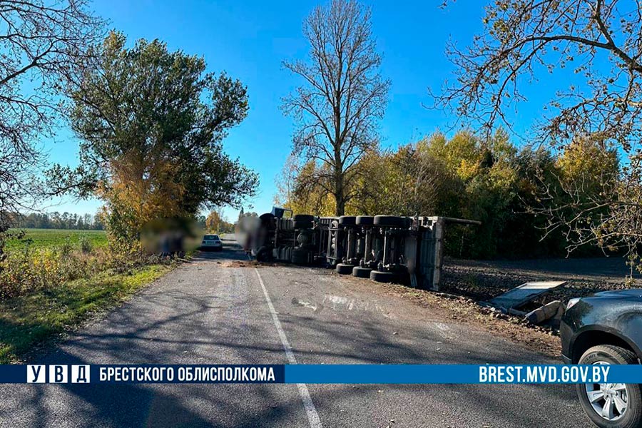 Нетрезвый водитель опрокинул в кювет фуру со свёклой в Жабинковском районе